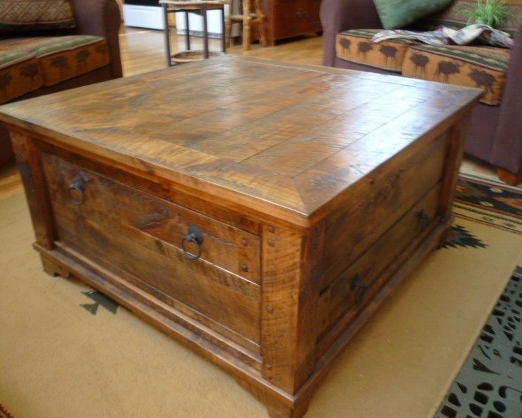 Autumn Comfort 4 Drawer Alder Coffee Table In Walnut 4 Drawer Coffee Tables (Photo 31 of 40)