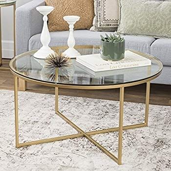 Best Choice Of Gold Coffee Tables In Amazon Com We Furniture 36 For Cuff Hammered Gold Coffee Tables (View 9 of 40)