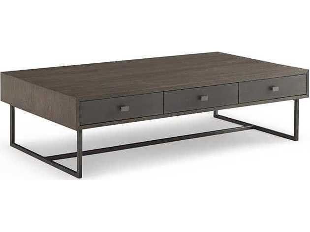 Brownstone Furniture Spencer 52''l X 38''w Rectangular Latte With Throughout Gunmetal Coffee Tables (View 13 of 40)