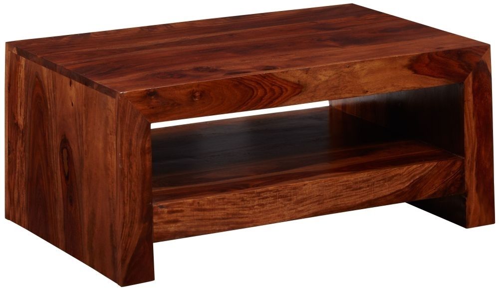 Buy Indian Hub Cube Sheesham Small Coffee Table Online – Cfs Uk For Kai Small Coffee Tables (View 33 of 40)