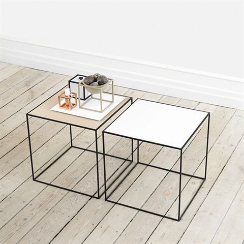 By Lassen Twin Table, White & Oak | Scandinavian Home | Pinterest Regarding Lassen Square Lift Top Cocktail Tables (View 12 of 40)