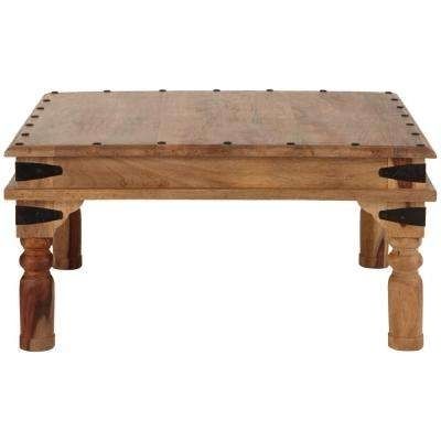 Coffee Table – Accent Tables – Living Room Furniture – The Home Depot Pertaining To Natural Wheel Coffee Tables (View 20 of 40)