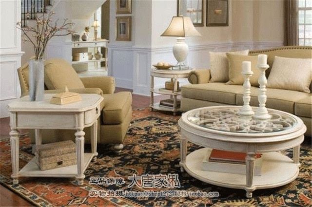 Continental Carved Wood Coffee Table Round Coffee Table American Neo With Round Carved Wood Coffee Tables (Photo 32 of 40)