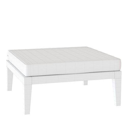 Crate And Barrel Elba Sectional 3D Model | Cgtrader In Elba Ottoman Coffee Tables (View 8 of 40)