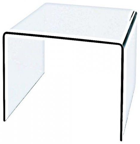 Dawn Glass Side Table Within Square Waterfall Coffee Tables (Photo 36 of 40)