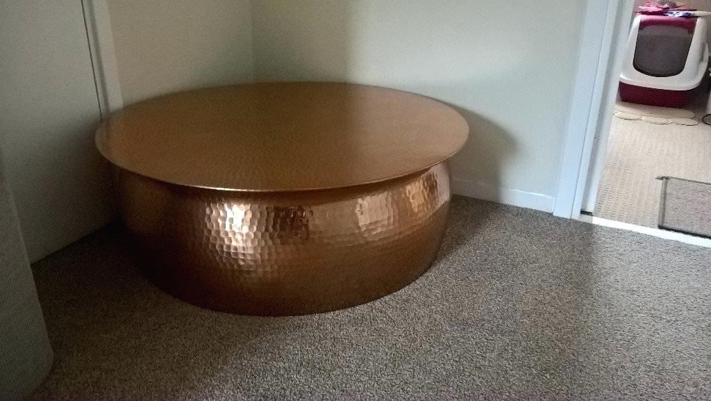 Decoration: Habitat Rose Gold Hammered Coffee Table Cala (View 28 of 40)