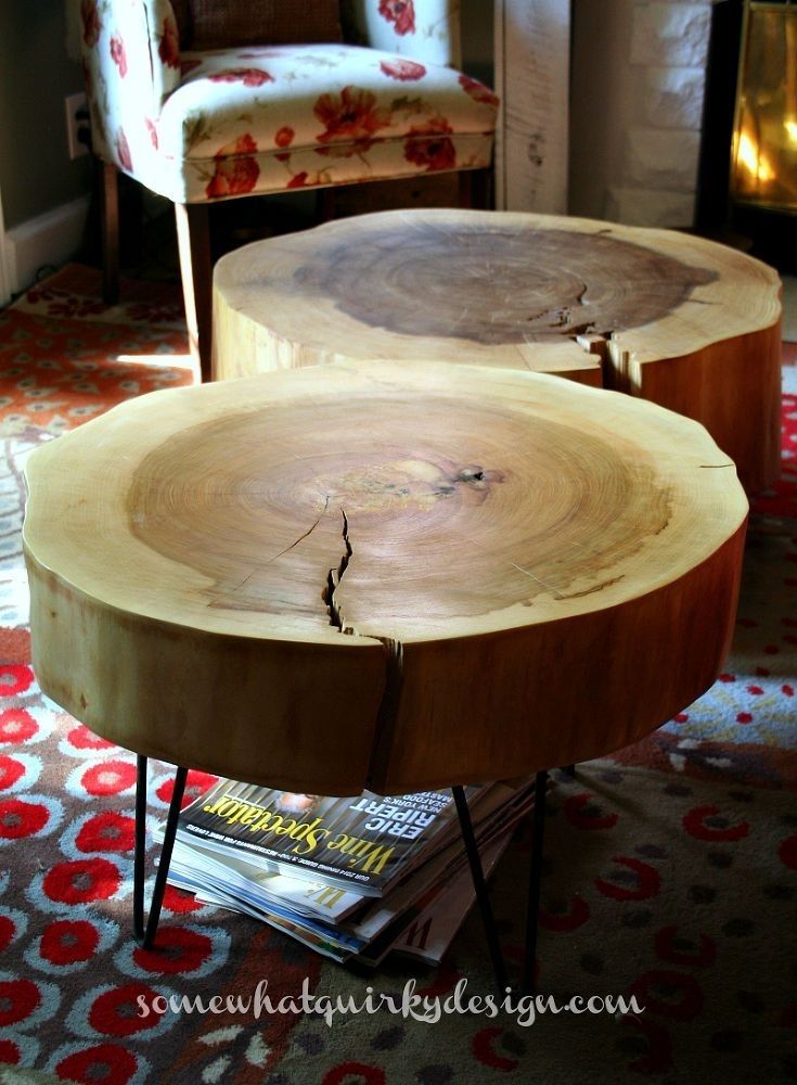 Diy Table From Large Tree Slices | Diy / Crafting | Pinterest | Tree Regarding Sliced Trunk Coffee Tables (View 18 of 40)