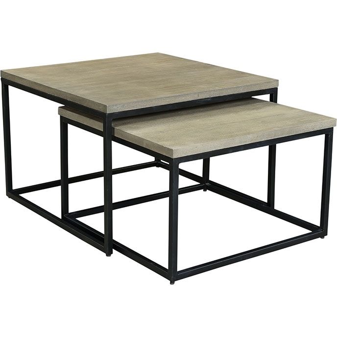 Drey Square Nesting Coffee Tables  (Set Of 2)Moe's Home In Set Of Nesting Coffee Tables (View 33 of 40)