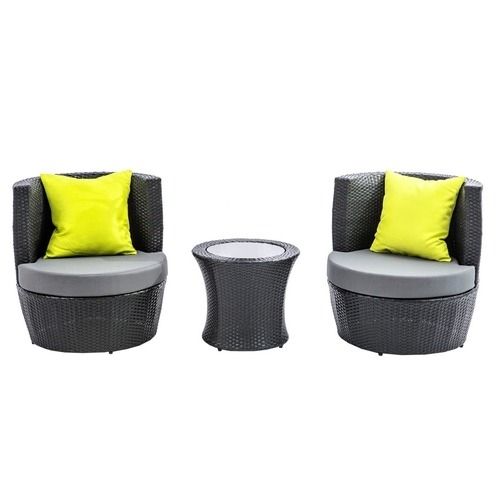 Elba Stackable 3 Piece Pe Outdoor Coffee Table & Chair Set | Temple With Elba Ottoman Coffee Tables (View 34 of 40)