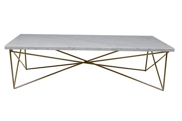 Elle Criss Cross Coffee Table – Make Your House A Home, Bendigo Intended For Rectangular Coffee Tables With Brass Legs (Photo 4 of 40)