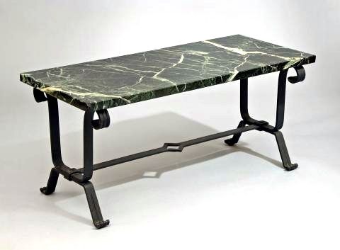 French Wrought Iron Art Deco Coffee Table, C. 1937 | Modernism With Regard To Iron Marble Coffee Tables (Photo 35344 of 35622)