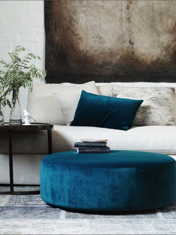 Get The Look: Ottoman As Coffee Table | Artisan Crafted Iron For Button Tufted Coffee Tables (View 16 of 40)