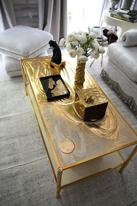 Gold Coffee Table In Ambella Sunset Decorations 11 – Verysillymayor Inside Cuff Hammered Gold Coffee Tables (View 13 of 40)