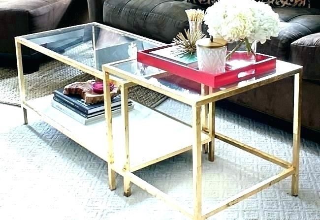 Gold Coffee Table Sets Gold Coffee Table In Cuff Hammered Tables Pertaining To Cuff Hammered Gold Coffee Tables (View 34 of 40)
