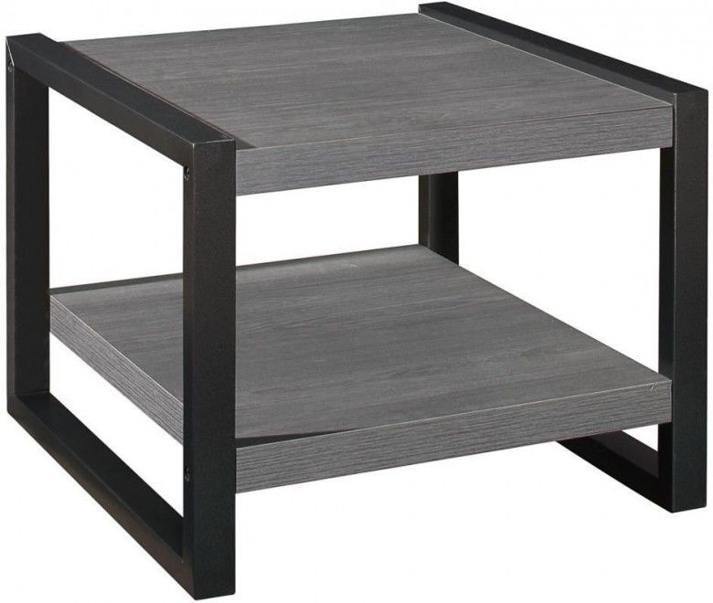 Homelegance Dogue Gunmetal And Gray End Table – Dogue Collection Within Gunmetal Coffee Tables (View 31 of 40)