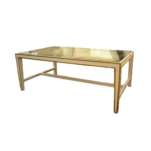John Coffee Table With Gold Leaf | Villa Beau Interiors, Vancouver With Gold Leaf Collection Coffee Tables (View 16 of 40)