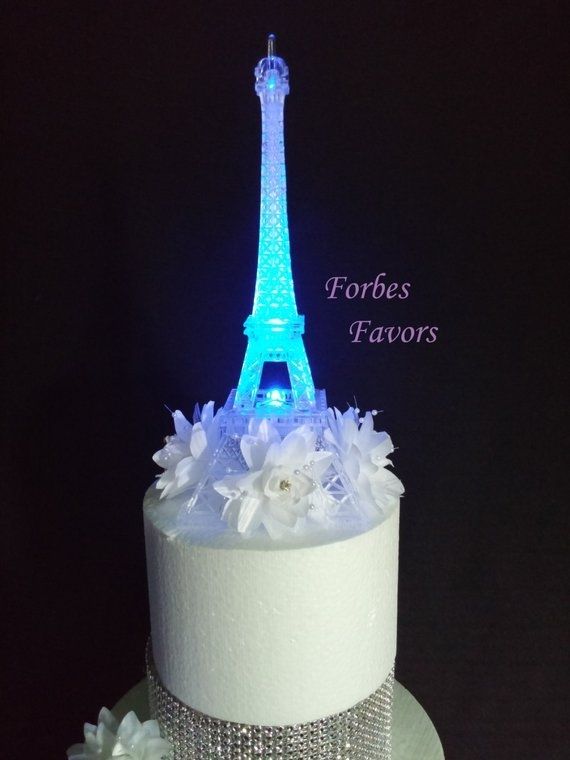Led Eiffel Tower Light Up Cake Topper Wedding Cocktail Table | Etsy For Combs Cocktail Tables (View 38 of 40)