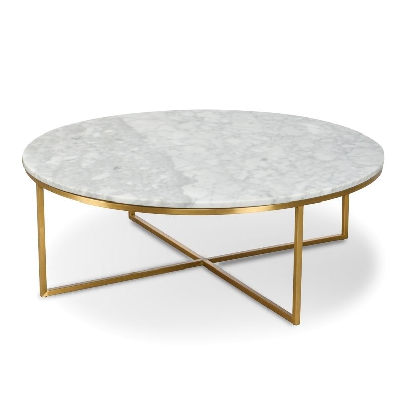 Lorenz Round Marble Coffee Table | Interior Secrets With 2 Tone Grey And White Marble Coffee Tables (View 30 of 40)