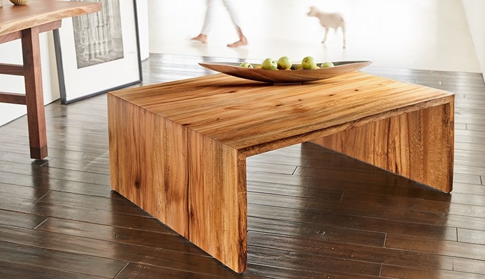 Low Coffee Tables | Custom Coffee Tables | David Stine Woodworking For Waterfall Coffee Tables (View 29 of 40)