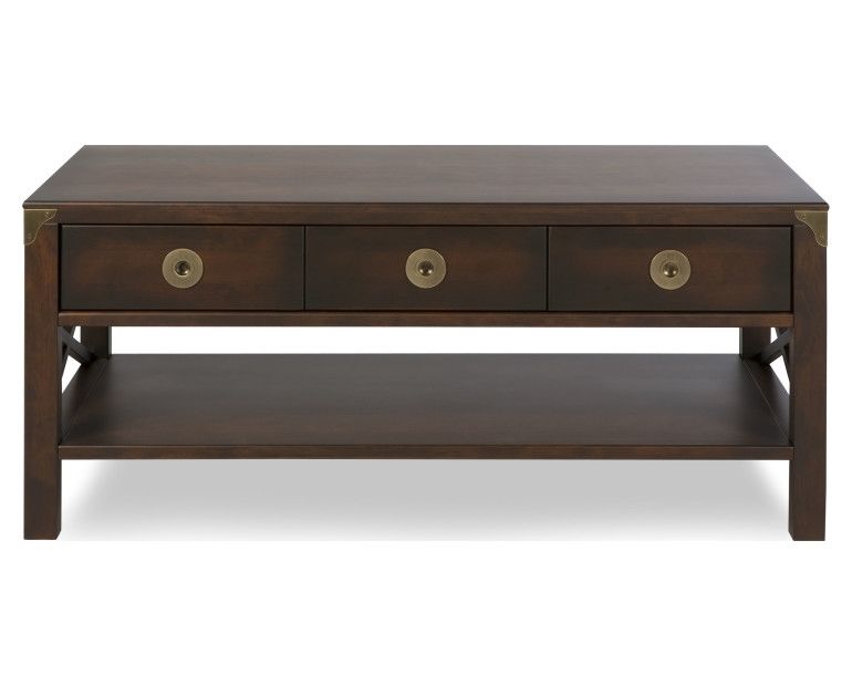 Made To Order Furniture – Balmoral Chestnut 3 Drawer Coffee Table With Regard To Natural 2 Drawer Shutter Coffee Tables (View 24 of 40)