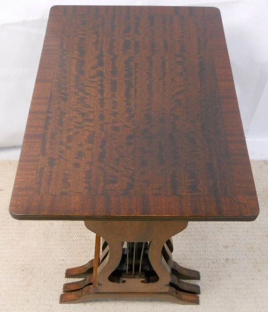 Mahogany Nest Of Three Coffee Tables With Lyre Sides Regarding Lyre Coffee Tables (View 5 of 40)