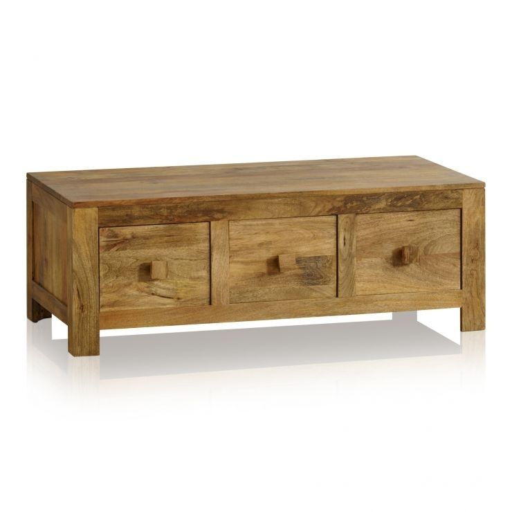 Mantis Light 6 Drawer Coffee Table In Natural Solid Mango In Natural 2 Drawer Shutter Coffee Tables (View 15 of 40)