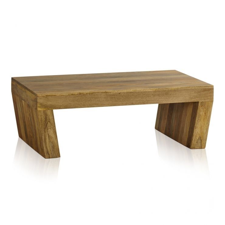Mantis Light Natural Solid Mango Coffee Table With Angled Legs Within Light Natural Coffee Tables (View 2 of 40)