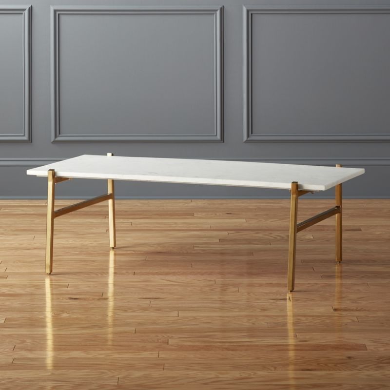 Marble Coffee Tables | Cb2 In Intertwine Triangle Marble Coffee Tables (View 6 of 40)