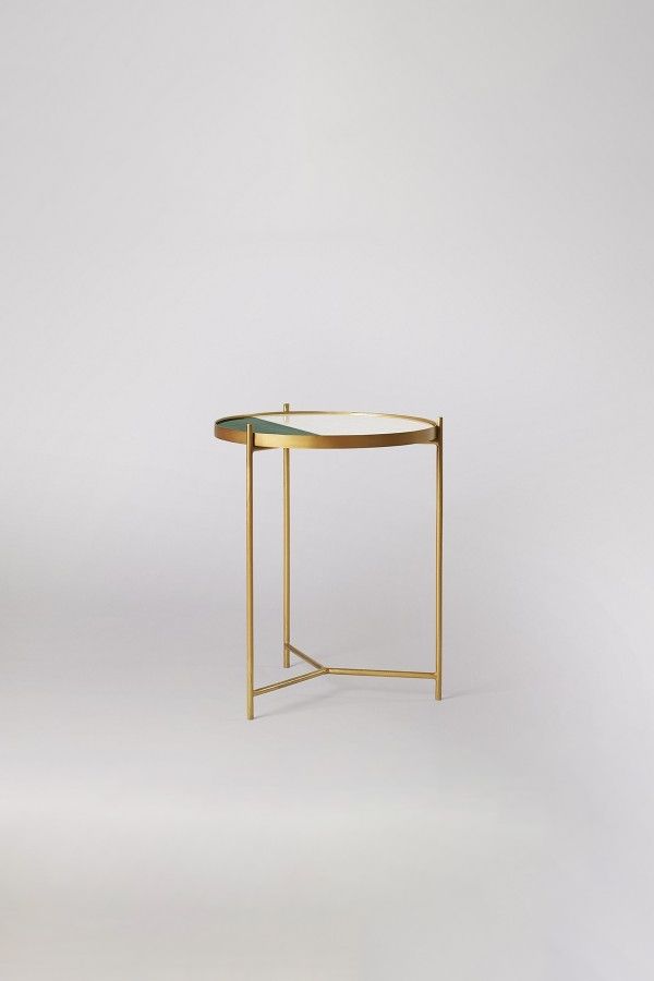 Modern Marble Side Table Green/brass/white – Lexiang In Modern Marble Iron Coffee Tables (View 32 of 40)