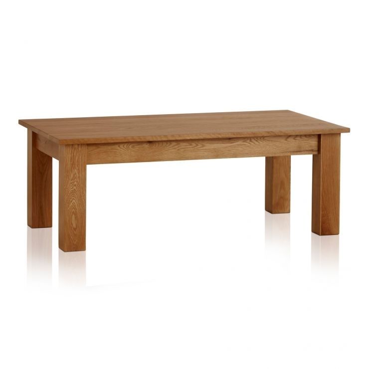 Natural Solid Oak Minimalist Coffee Tableoak Furniture Land Throughout Minimalist Coffee Tables (View 28 of 40)