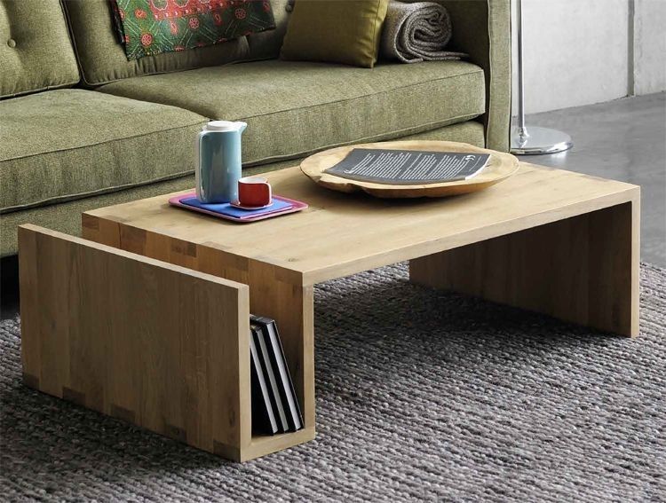 Nordic American Country Minimalist Pure Solid Wood Furniture Retro With Minimalist Coffee Tables (View 1 of 40)