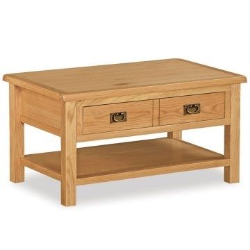 Oak Coffee Tables | Free Delivery & Returns | Oak World Throughout Walnut Finish 6 Drawer Coffee Tables (Photo 32 of 40)