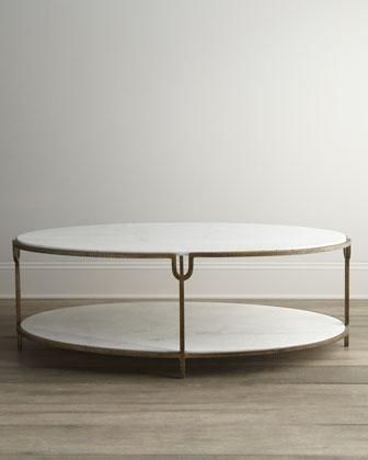 Parker Oval Marble Brass Coffee Table Within Parker Oval Marble Coffee Tables (View 8 of 40)