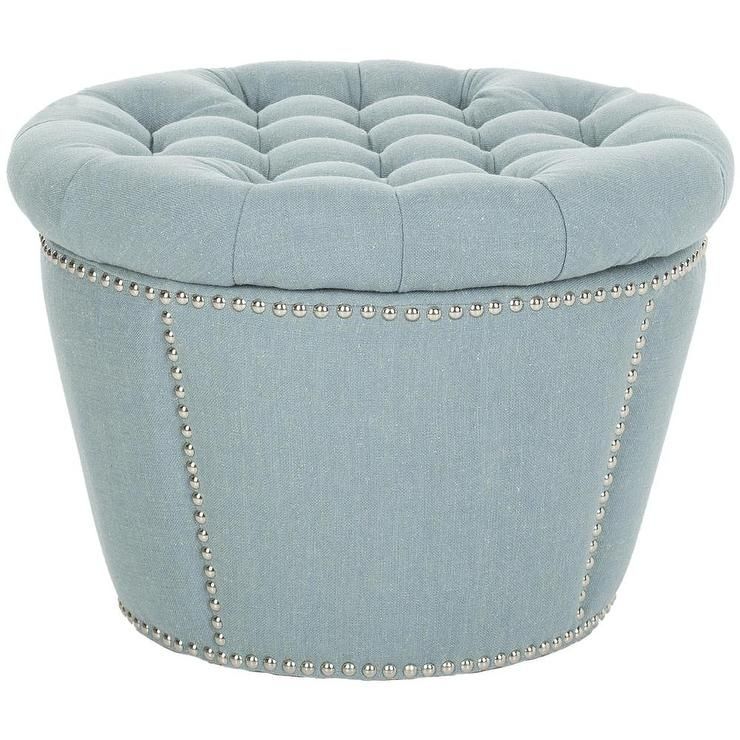 Perfect Teal Storage Ottoman Seating Teal – Ambroseupholstery With Regard To Elba Ottoman Coffee Tables (View 26 of 40)