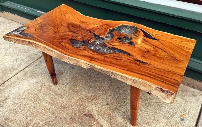 Reclaimed Teak And Resin Coffee Table, Wood Legimpact Imports Within Live Edge Teak Coffee Tables (View 5 of 40)