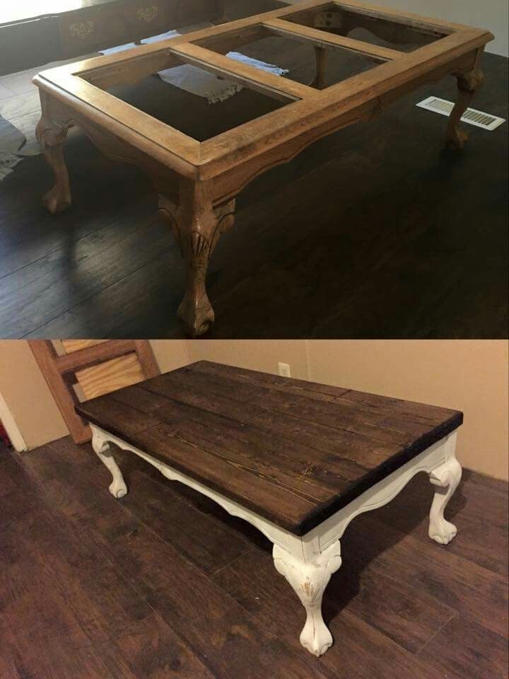 Redo Coffee Table With Wooden Top Instead Of Glass | Home Intended For Round White Wash Brass Painted Coffee Tables (View 6 of 40)