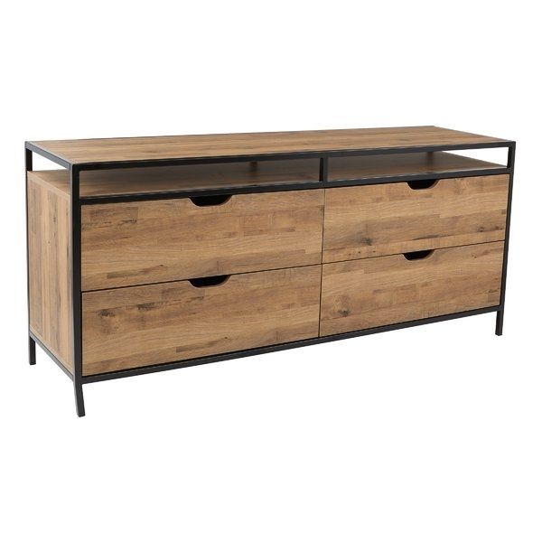 Rose Gold Dresser | Wayfair Throughout Bale Rustic Grey Round Cocktail Tables With Storage (Photo 27 of 40)