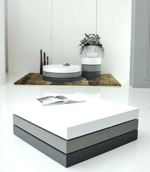 Rotating Coffee Tables Modern Apollo Designer High Gloss White With Regard To Spin Rotating Coffee Tables (View 6 of 40)