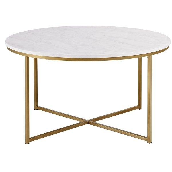 Round Coffee Tables You'll Love | Wayfair In White Wash 2 Drawer/1 Door Coffee Tables (Photo 8 of 40)
