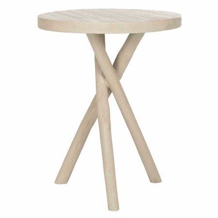 Safavieh Quinn Tripod Round End Table, M, Gray | Products In Bale Rustic Grey Round Cocktail Tables With Storage (Photo 11 of 40)