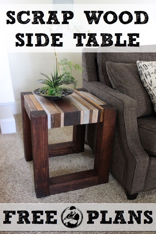 Scrap Wood Side Table { Free Diy Tutorial In 2018 | Summer Projects For Recycled Pine Stone Side Tables (View 24 of 40)