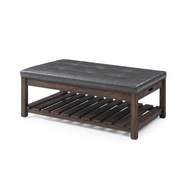 Shop Emerald Home Wood Haven Dark Brown Wood Standard Coffee Table Pertaining To Haven Coffee Tables (View 20 of 40)