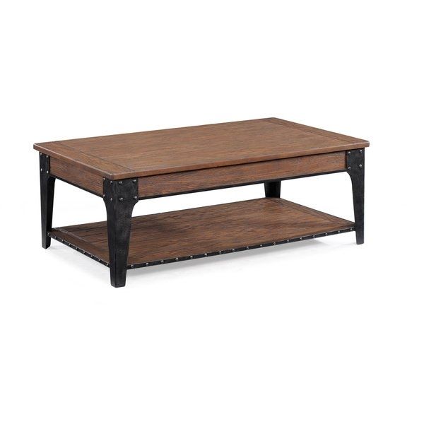 Shop Lakehurst Rustic Natural Ash Lift Top Coffee Table With Casters With Anson Cocktail Tables (View 21 of 40)