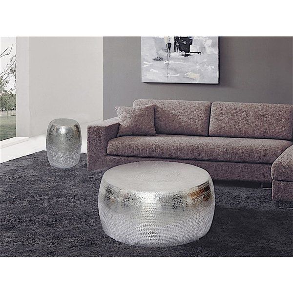 Shop Marrakech Hammered Metal Round Coffee Table – Ships To Canada Within Cuff Hammered Gold Coffee Tables (View 21 of 40)
