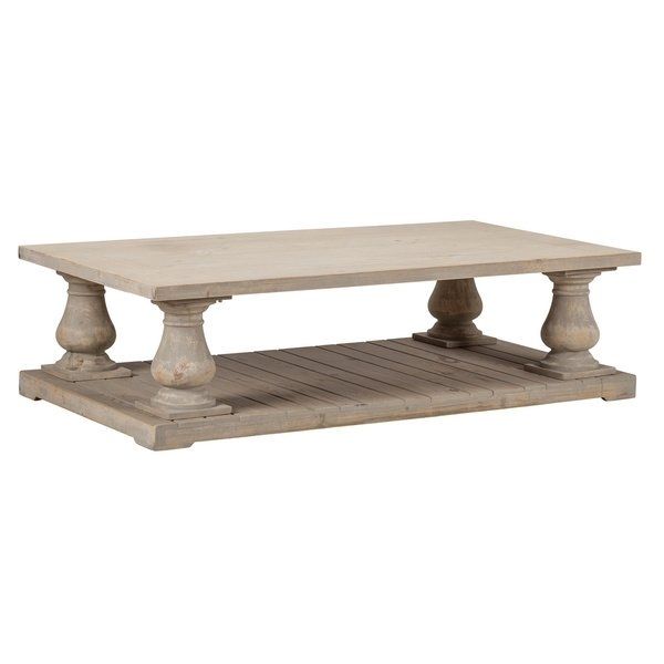 Shop Wilson Antique White Reclaimed Pine Coffee Tablekosas Home Pertaining To Reclaimed Pine Coffee Tables (View 2 of 40)