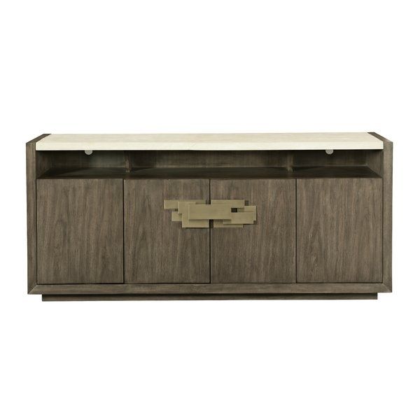Stone Top Sideboard | Wayfair Inside Bale Rustic Grey Round Cocktail Tables With Storage (Photo 20 of 40)