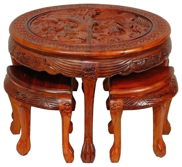 Traditional Round Coffee Table Incredible Carved Coffee Table Carved With Round Carved Wood Coffee Tables (View 16 of 40)