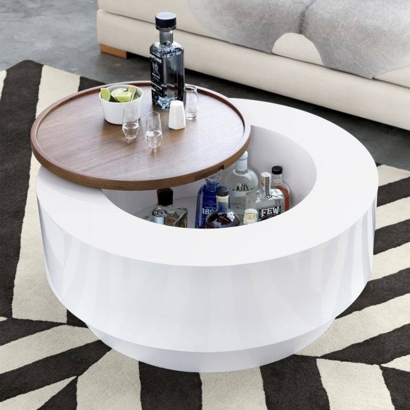 Unique Coffee Tables | Cb2 Inside Cuff Hammered Gold Coffee Tables (View 29 of 40)