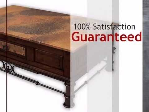 Valencia Copper Top Cocktail Table – Lonestarwesterndecor – Youtube Regarding Valencia Cocktail Tables (View 21 of 40)