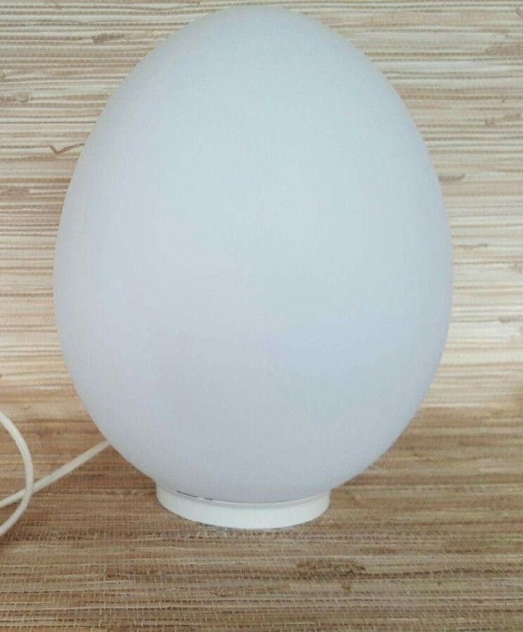 Vintage 60S Laurel Egg Table Lamp Italian Frosted Glass Mid Century For Mid Century Modern Egg Tables (View 28 of 40)